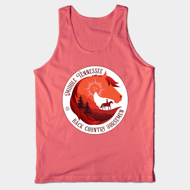 Middle TN Back Country Horsemen • Red Tank Top by FalconArt